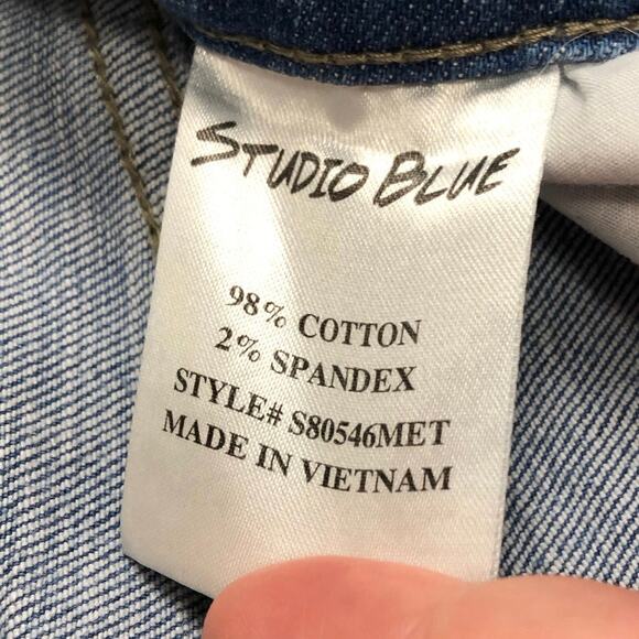 Studio Blue Size 26in Grunge Skinny Jeans Distressed Light Wash Pants w Pockets - Picture 11 of 14